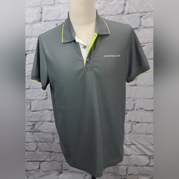 Porsche Drivers Selection Men's Herren Polo Shirt Gray Size Large - Picture 1 of 15
